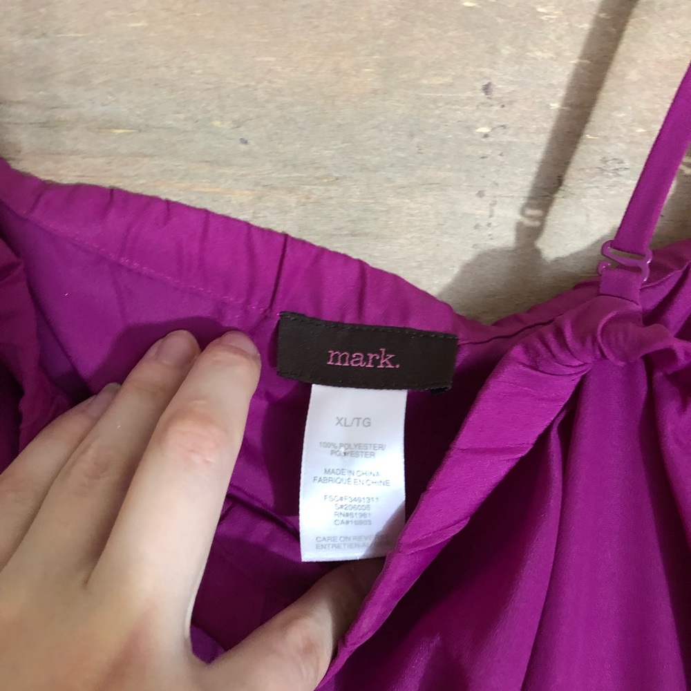 Purple Ruffle Dress by mark. - Picture 3 of 4